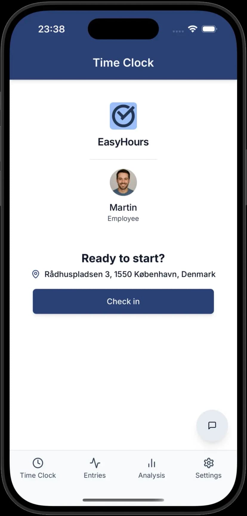 Rekisteröi aika yhdellä klikkauksella
